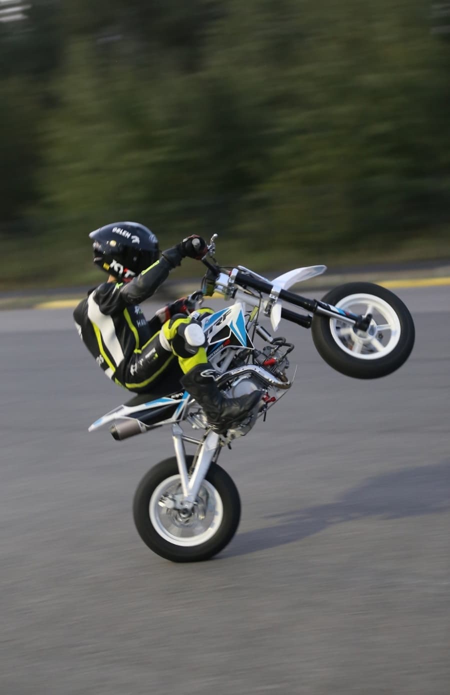Rider on MRF eDIRT 6.0 electric dirt bike