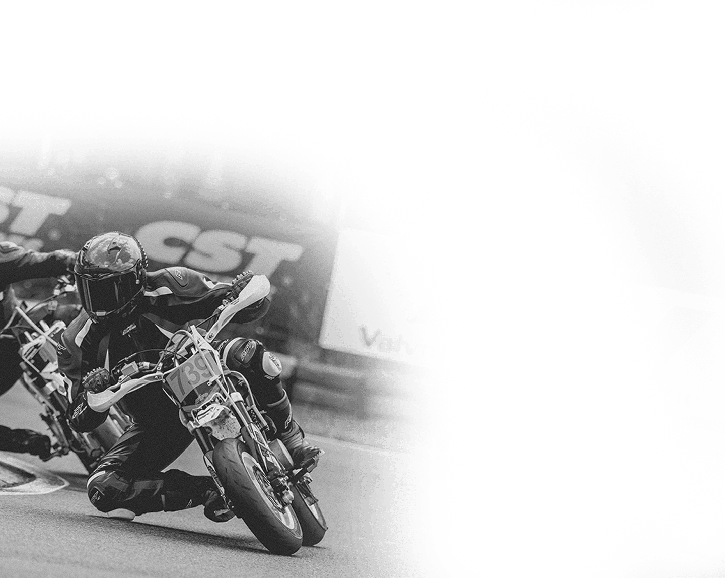 Biker at pitbike bike