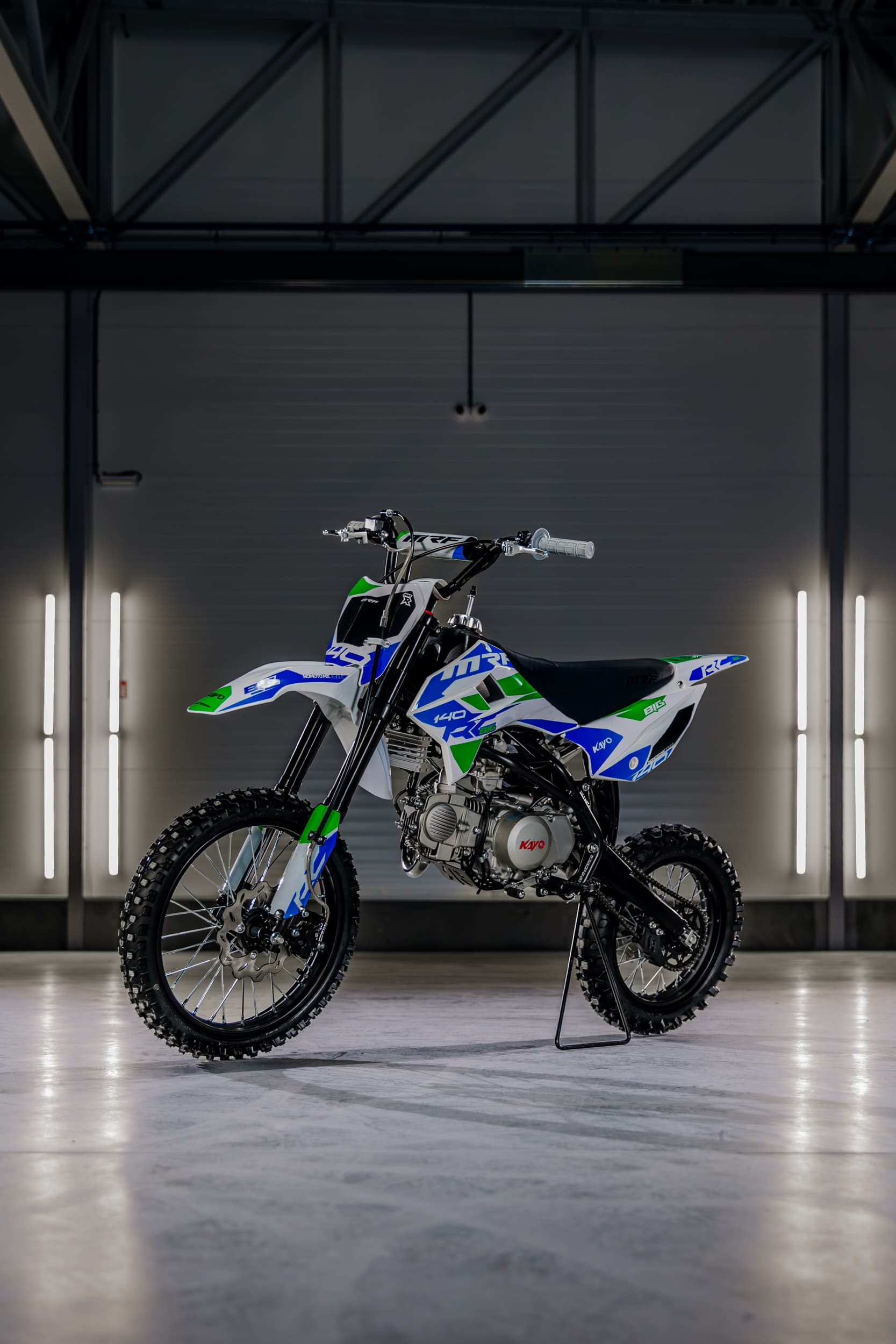 Rider on MRF eDIRT 6.0 electric dirt bike