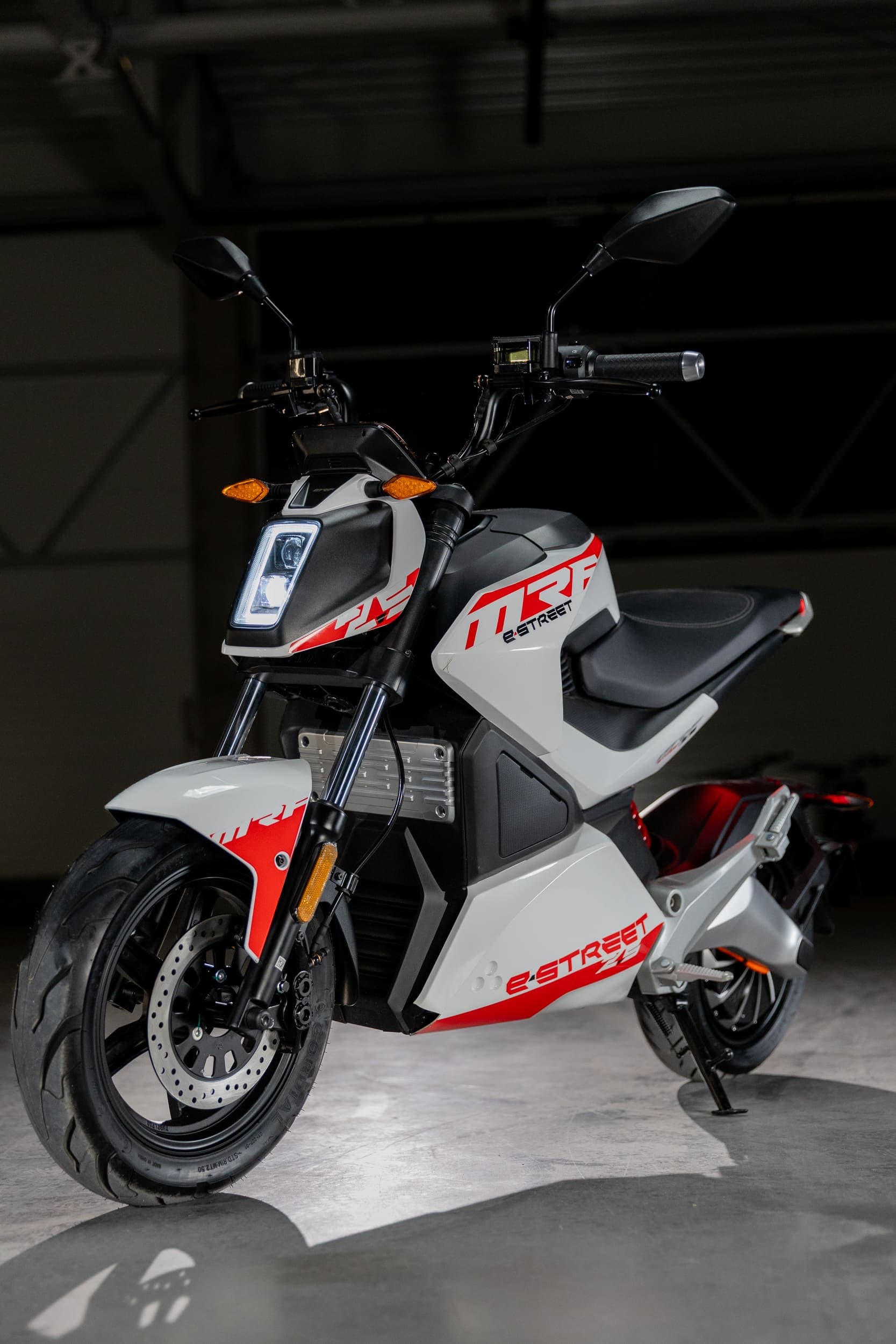 Rider on MRF eDIRT 6.0 electric dirt bike